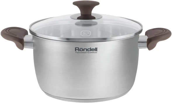Кастрюля Rondell Coffee Bean RDS-1644 3.2л. d=20см (с крышкой) стальной