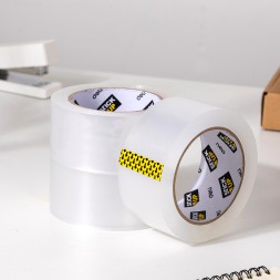 Клейкая лента упаковочная Deli EA318 прозрачная шир.48мм дл.54.9м (упак.:6шт)