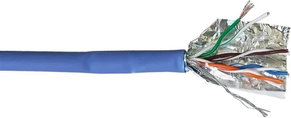 Кабель информационный Lanmaster TWT-5EUTP2PT-BL кат.5E UTP 2 пары 24AWG PVC внутренний 305м синий