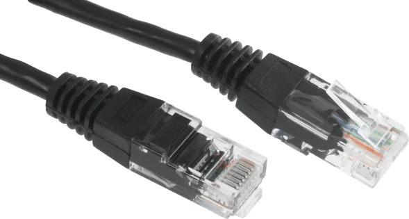 Патч-корд Lanmaster TWT-45-45-2.0-BK UTP RJ-45 вил.-вилка RJ-45 кат.5E 2м черный ПВХ (уп.:1шт)