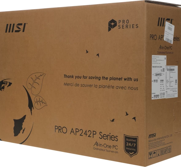 Моноблок MSI Pro AP242P 14M-655XRU 23.8&amp;quot; Full HD i5 14400 (2.5) 16Gb SSD512Gb UHDG 730 без ОС GbitEth WiFi BT 120W клавиатура мышь Cam белый 1920x1080