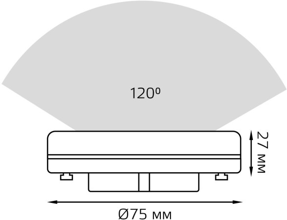Лампа светодиодная Gauss 108408308-D 8Вт цок.:GX53 таблетка 220B 6500K св.свеч.бел.хол. (упак.:1шт)