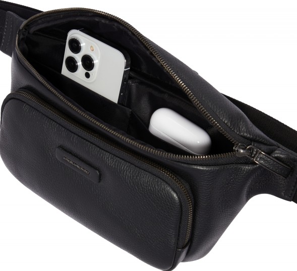 Сумка поясная мужская Piquadro Modus Special CA2174MOS/N черная натур.кожа