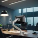 Кронштейн для мониторов ЖК Kromax OFFICE-21 серебристый 17&amp;quot;-45&amp;quot; макс.15кг настольный поворот и наклон