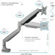 Кронштейн для мониторов ЖК Kromax OFFICE-21 серебристый 17&amp;quot;-45&amp;quot; макс.15кг настольный поворот и наклон