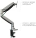 Кронштейн для мониторов ЖК Kromax OFFICE-21 серебристый 17&amp;quot;-45&amp;quot; макс.15кг настольный поворот и наклон