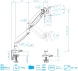 Кронштейн для мониторов ЖК Kromax OFFICE-21 серебристый 17&amp;quot;-45&amp;quot; макс.15кг настольный поворот и наклон