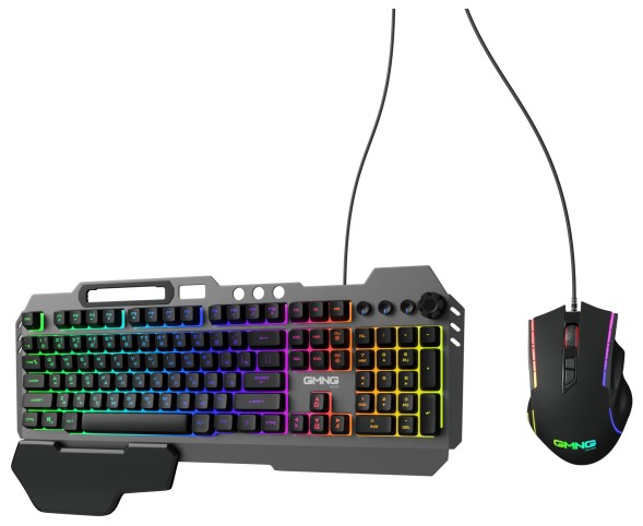 Клавиатура + мышь Оклик 700GMK клав:черный мышь:черный USB Multimedia LED (1533156)