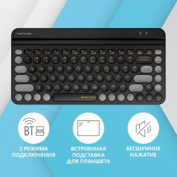 Клавиатура A4Tech Fstyler FBK30 черный/серый USB беспроводная BT/Radio slim Multimedia (FBK30 BLACKCURRANT)