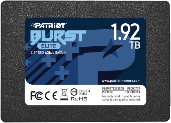 Накопитель SSD Patriot SATA-III 1.92TB PBE192TS25SSDR Burst Elite 2.5&amp;quot;