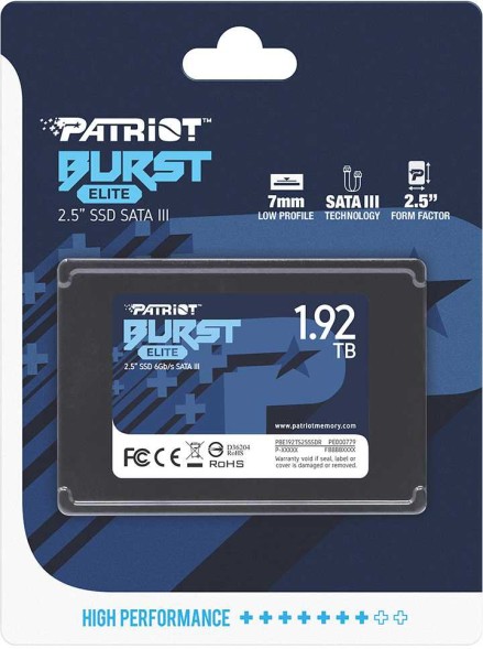 Накопитель SSD Patriot SATA-III 1.92TB PBE192TS25SSDR Burst Elite 2.5&amp;quot;
