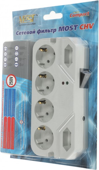 Сетевой фильтр Most СHV 5м (6 розеток) белый (коробка)