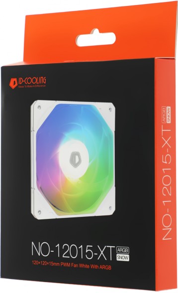Вентилятор ID-Cooling NO-12015-XT ARGB SNOW 120x120x15mm белый 4-pin 14-31dB Ret