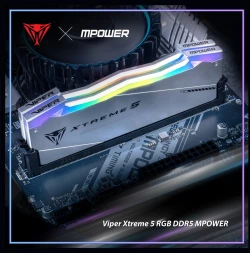Память DDR5 2x24GB 8000MHz Patriot PVXR548G80C38KM Viper Xtreme 5 RGB RTL Gaming PC5-64000 CL38 DIMM 288-pin 1.45В с радиатором Ret