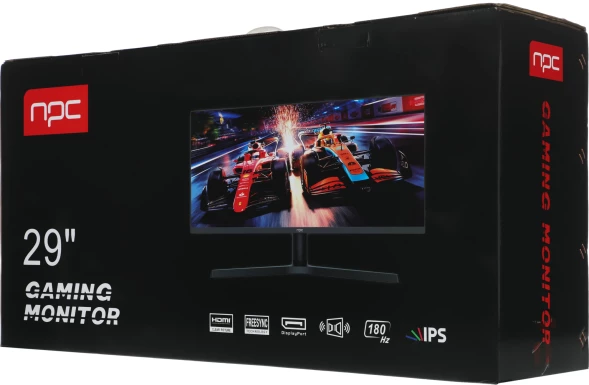 Монитор NPC 29&amp;quot; MZ300L черный IPS LED 21:9 (Ultrawide) HDMI M/M матовая HAS 1000:1 250cd 178гр/178гр 2560x1080 180Hz G-Sync FreeSync DP Ultra WQHD 5.2кг