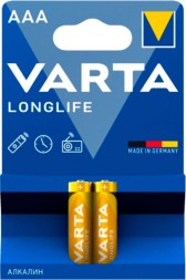 Батарея Varta Longlife Alkaline LR03 AAA (2шт) блистер