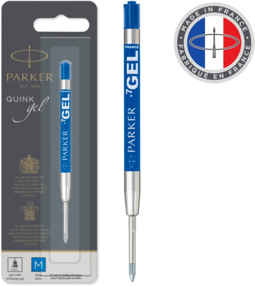 Стержень гелевый Parker Quink Z05 (CW1950346) M 0.7мм синие чернила для ручек шариковых блистер