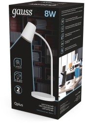 Светильник Gauss GTL603 (GT6031) настольный на подставке белый 8Вт