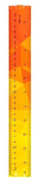 Линейка Deli EH651 пластик дл.30см ассорти гибкая/двухсторонняя шкала