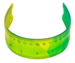 Линейка Deli EH651 пластик дл.30см ассорти гибкая/двухсторонняя шкала