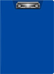 Папка клип-борд Бюрократ -PD602BLU A4 пластик 1.2мм синий с крышкой
