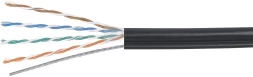 Кабель информационный Cabeus UTP-4P-Cat.5e-SOLID-OUT-PE-UV-100 кат.5E U/UTP 4 пары PE внешний 100м черный