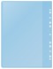 Папка-скоросшиватель Silwerhof A4 прозрач.верх.лист 20 вкладышей боков.перф. полипропилен голубой