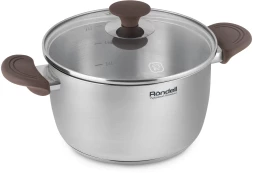 Кастрюля Rondell Coffee Bean RDS-1645 5.7л. d=24см (с крышкой) стальной