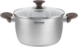 Кастрюля Rondell Coffee Bean RDS-1645 5.7л. d=24см (с крышкой) стальной