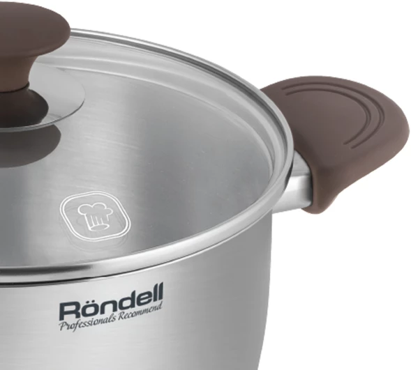 Кастрюля Rondell Coffee Bean RDS-1645 5.7л. d=24см (с крышкой) стальной