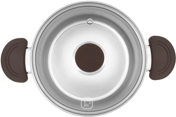 Кастрюля Rondell Coffee Bean RDS-1645 5.7л. d=24см (с крышкой) стальной