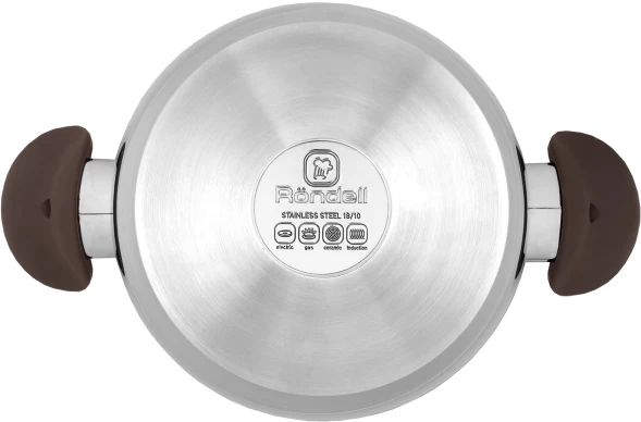 Кастрюля Rondell Coffee Bean RDS-1645 5.7л. d=24см (с крышкой) стальной