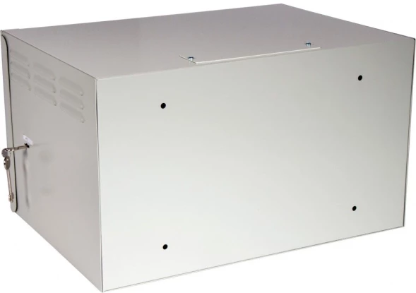 Шкаф коммутационный Lanmaster (TWT-CBWSF-6U-6X4-GY) настенный 6U 560x400мм пер.дв.металл задн.дв.спл.стал.лист несъемн.бок.пан. 60кг серый антиванадальный