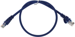 Патч-корд Lanmaster LAN-PC45/U5E-0.5-BL UTP RJ-45 вил.-вилка RJ-45 кат.5E 0.5м синий LSZH (уп.:1шт)