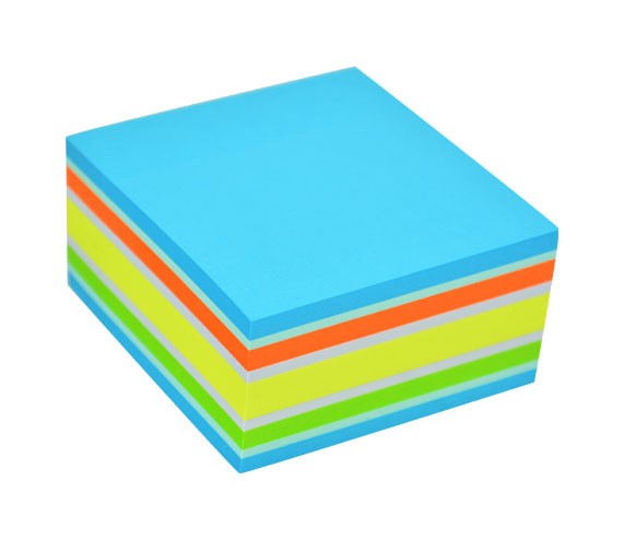 Блок самоклеящийся бумажный Stick`n 21538 76x76мм 400лист. 70г/м2 неон+пастель 6цв.в упак.