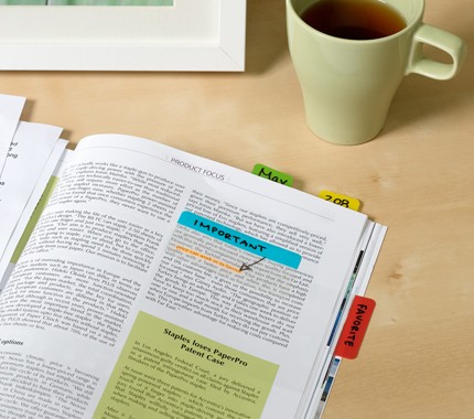 Закладки самокл. разделители пластиковые Stick`n 21359 37x50мм 3цв.в упак. 10лист с цветным краем на линейке европодвес