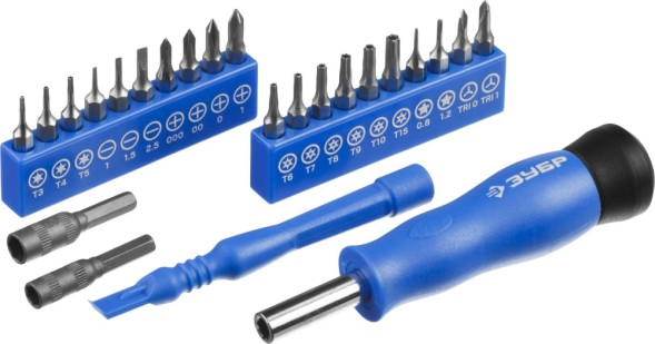 Отвертка Зубр 25648-H24 в компл.:24 предмета жесткий кейс