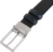 Ремень мужской Piquadro Blue Square CU2619B2/NBLU2 регулир. 127х3.5см черный/темно-синий натур.кожа