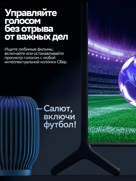 Телевизор LED Sber 32&amp;quot; SDX-32H3113 Салют ТВ Frameless черный HD 60Hz DVB-T DVB-T2 DVB-C DVB-S DVB-S2 USB WiFi Smart TV