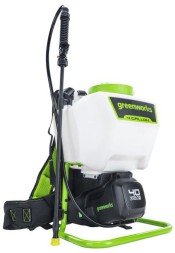 Опрыскиватель Greenworks G40BPS аккум. ранц. 15л белый/зеленый (5300007)