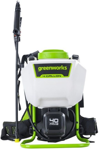 Опрыскиватель Greenworks G40BPS аккум. ранц. 15л белый/зеленый (5300007)