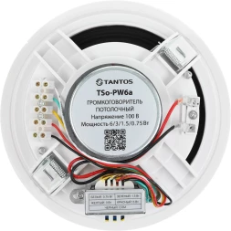 Громкоговоритель Tantos TSo-PW6a потолочный 6Вт белый (00-00026408)