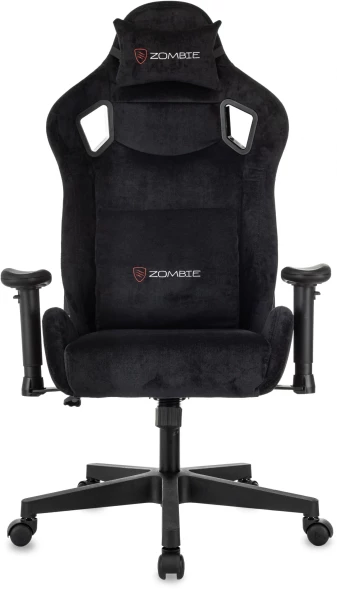 Кресло игровое Zombie Ghost Fabric черный Light-20 с подголов. крестов. пластик