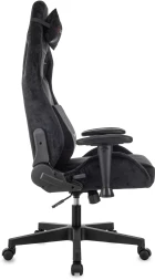 Кресло игровое Zombie Ghost Fabric черный Light-20 с подголов. крестов. пластик