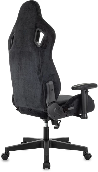 Кресло игровое Zombie Ghost Fabric черный Light-20 с подголов. крестов. пластик