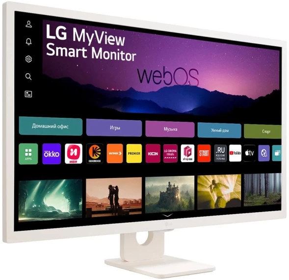Монитор LG 31.5&amp;quot; MyView 32SR50F-W белый IPS LED 16:9 HDMI M/M матовая 250cd 178гр/178гр 1920x1080 60Hz FHD USB 6.6кг