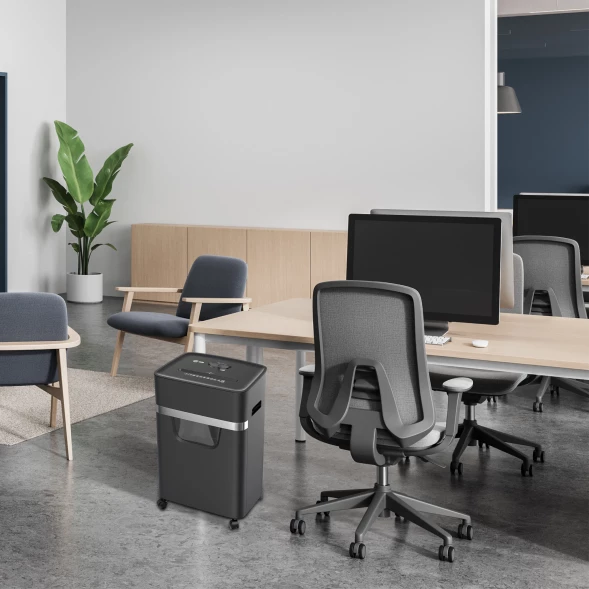 Шредер Cactus CS-SH-E5 (секр.P-4) фрагменты 12лист. 20лтр. скрепки скобы пл.карты