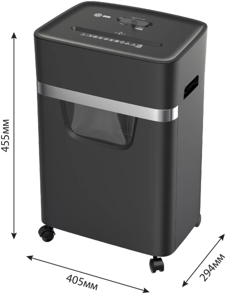 Шредер Cactus CS-SH-E5 (секр.P-4) фрагменты 12лист. 20лтр. скрепки скобы пл.карты