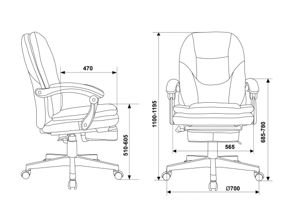 Кресло руководителя Бюрократ T-9950MSG-F слоновая кость эко.кожа крестов. пластик подст.для ног