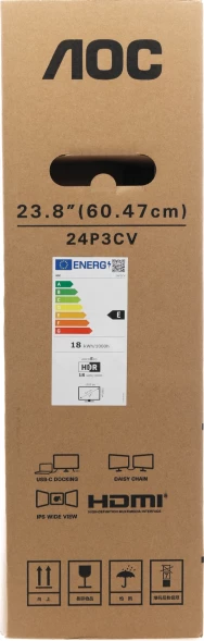 Монитор AOC 23.8&amp;quot; 24P3CV черный IPS LED 16:9 HDMI M/M матовая HAS Piv 300cd 178гр/178гр 1920x1080 75Hz DP FHD USB 5.37кг